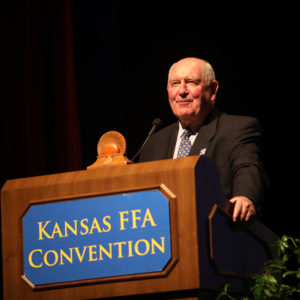 U.S. Secretary of Agriculture Sonny Perdue gives remarks at the session.